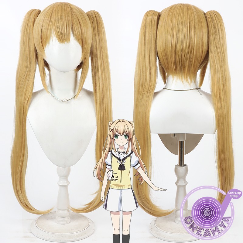 Anime Cosplay Wig Heat Resistant - Tsumugi Wenders Cosplay Pruik Zomerzakken Paardenstaart