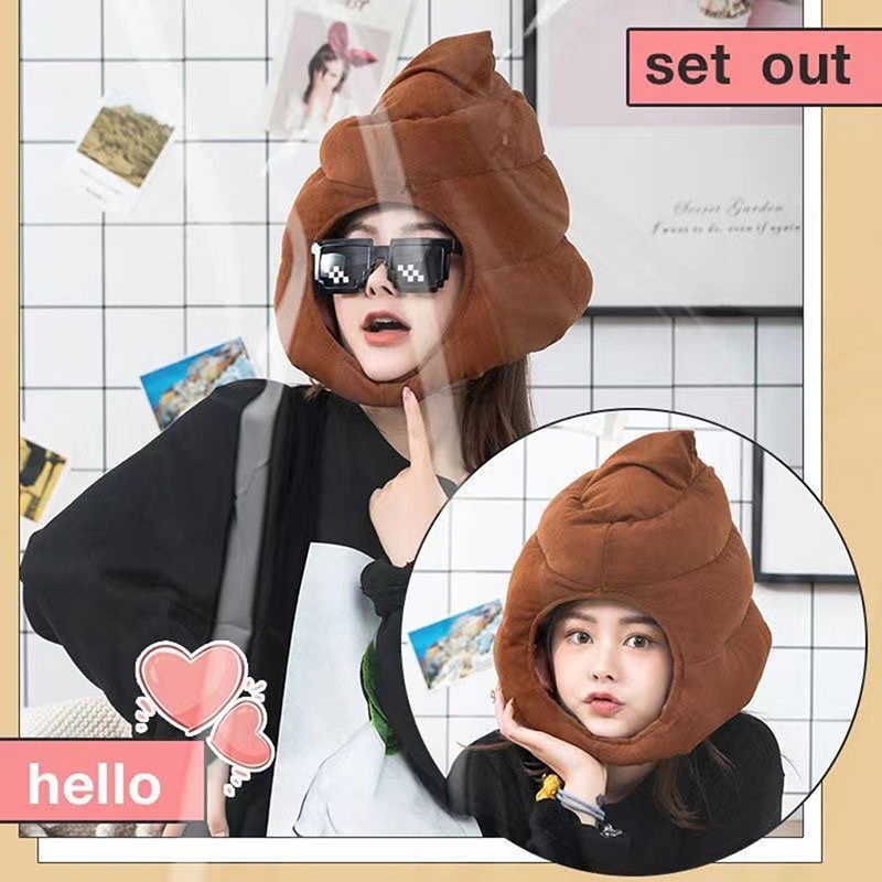Fake Poop Gag Gift - Creatieve Schattige Shit Vorm Pluche Hoed