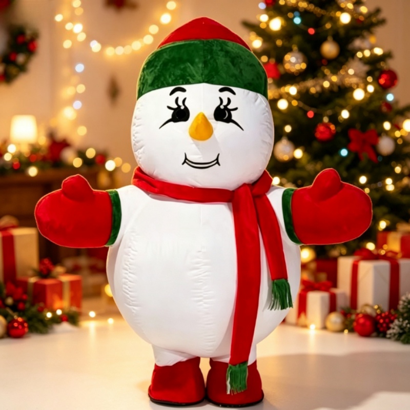 Costumes - Opblaasbaar Sneeuwpop Mascottekostuum Volwassen Outfit Aantrekkelijk