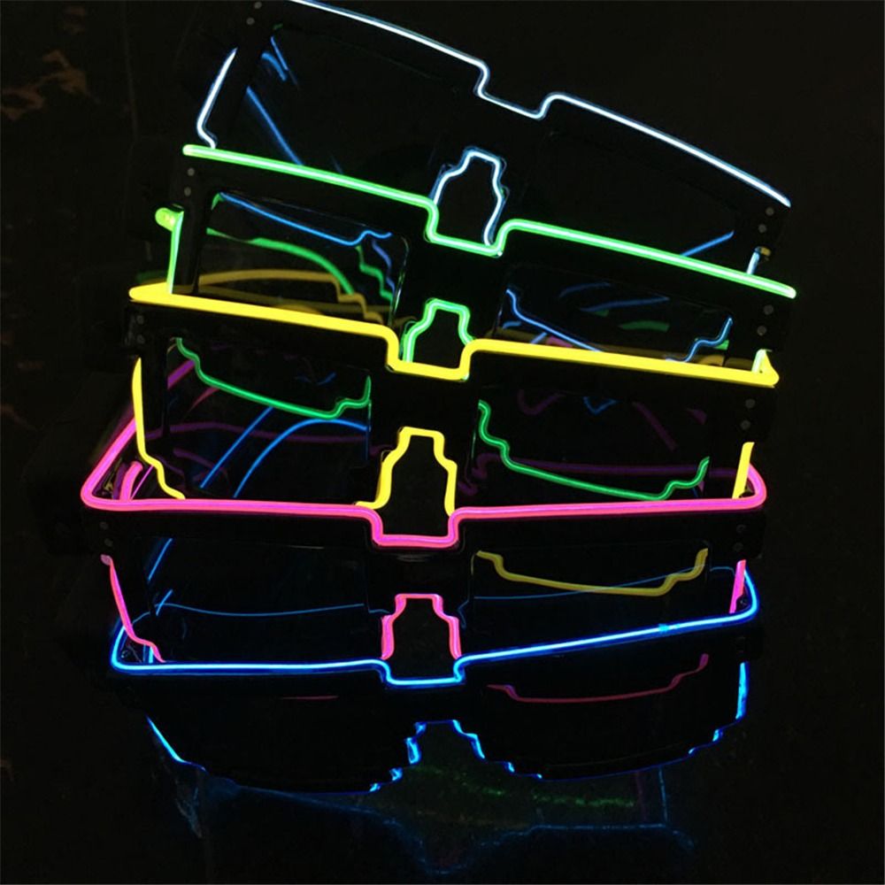 Glow In The Dark Party Glasses - Nieuwe Mozaïek Led Bril Draadloze Led
