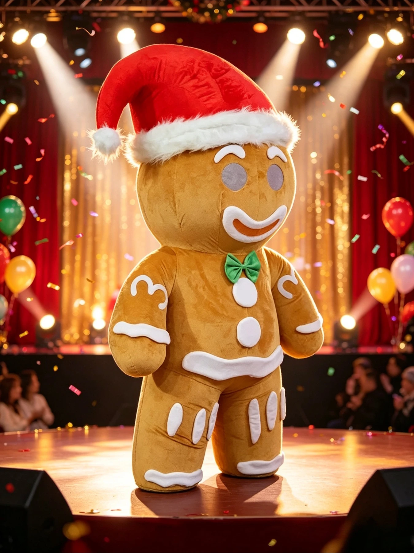 Costumes - Opblaasbaar Gingerbread Man-kostuum, geschikt voor een