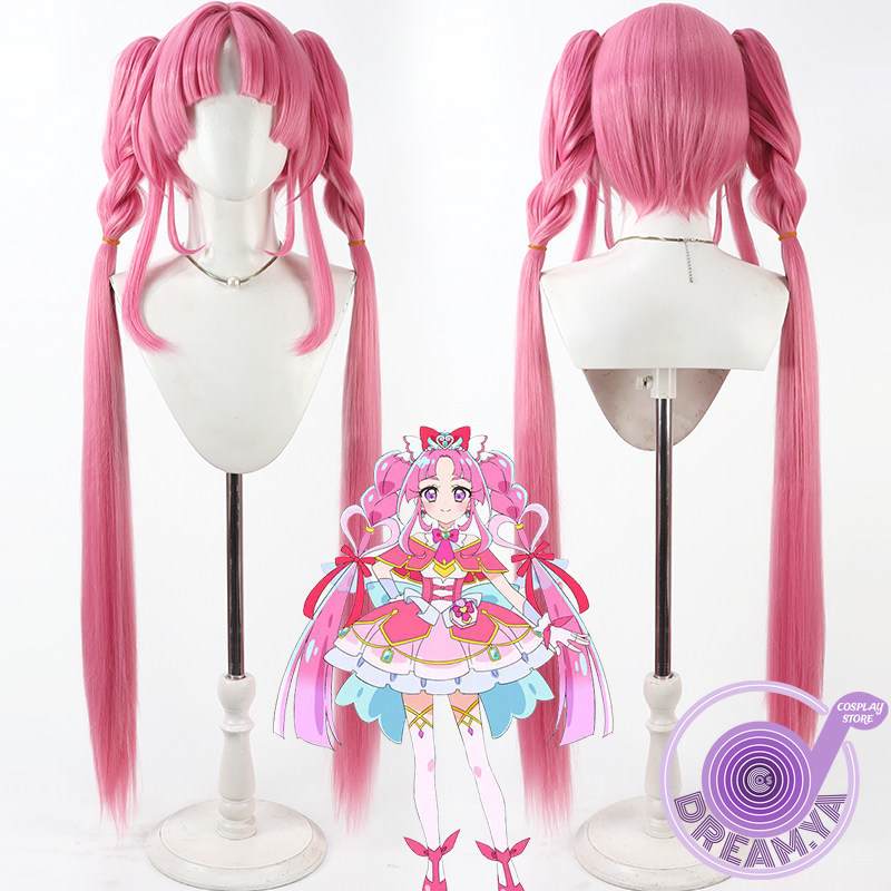 Anime Cosplay Wig Heat Resistant - Kobayashi Mikuru Cosplay Pruik Roze Lang