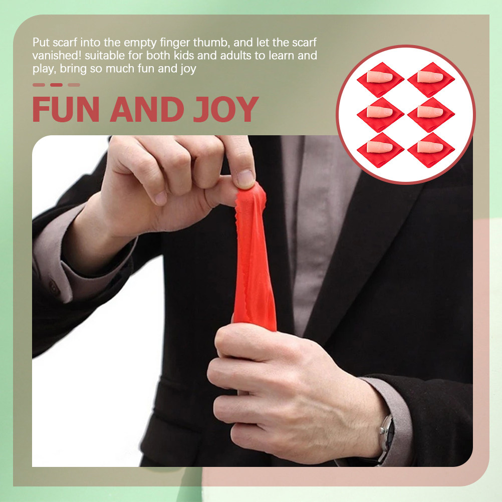 Thumb Tip Magic Trick Set - Verdwijnende zijden trucset: 6 sets met