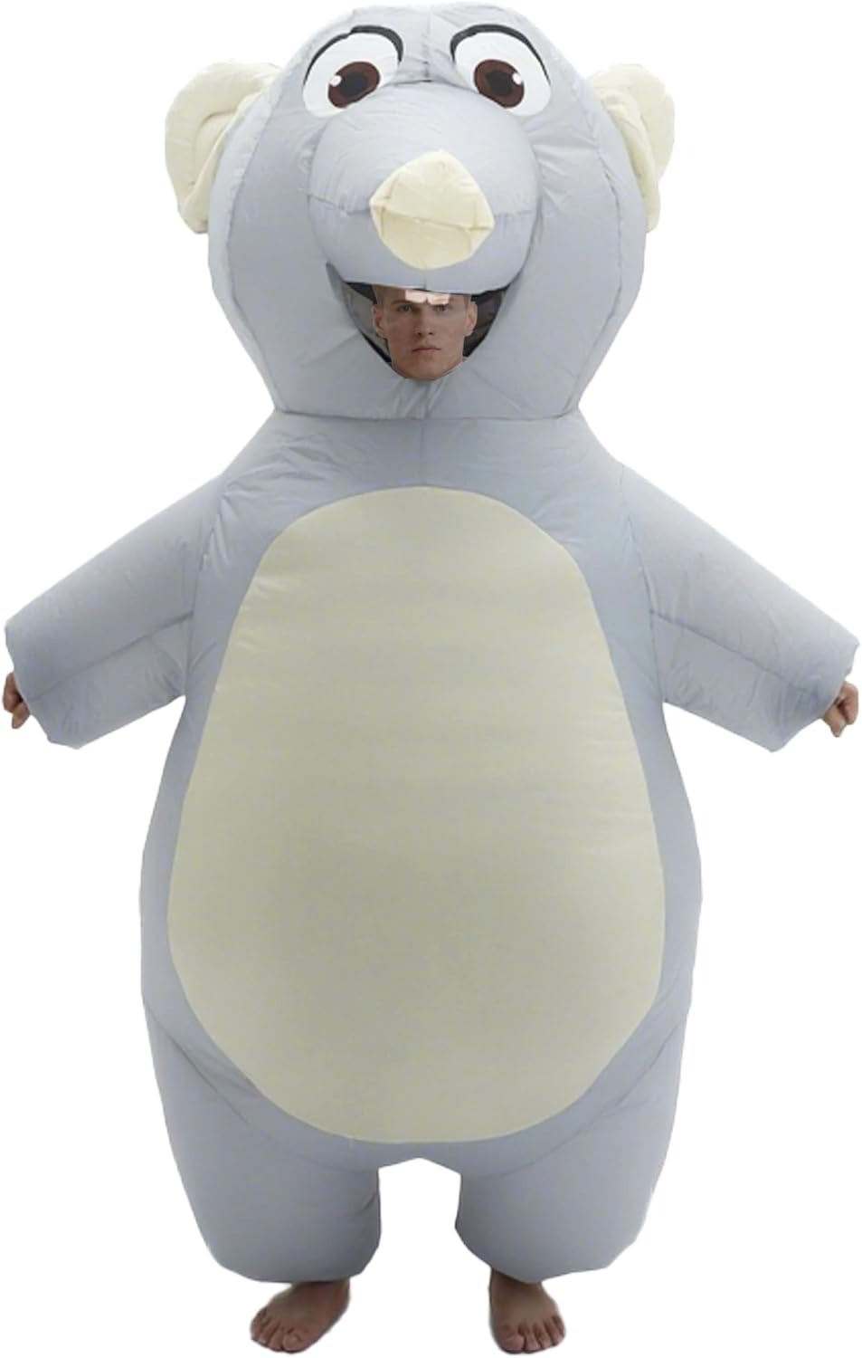 Costumes - Opblaasbaar muiskostuum voor volwassenen, opblaasbaar muiskostuum,
