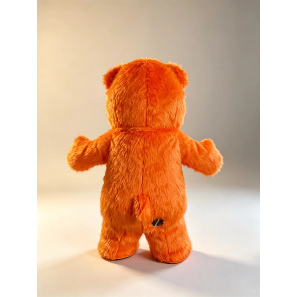 Opblaasbaar oranje berenmascot - Costumes recensie en prijs