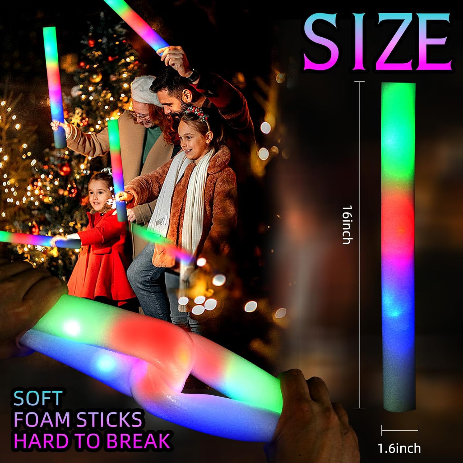 30 stuks Foam Glow Sticks met  - Flashing Led Foam Sticks Party recensie en prijs
