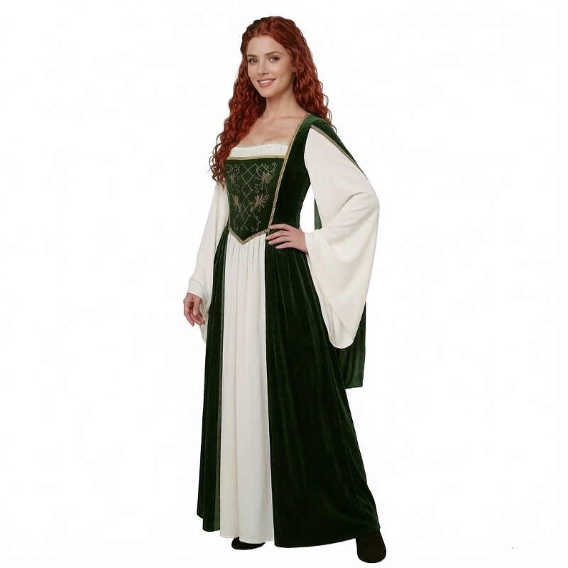 Nieuw middeleeuws cosplaykostu - Medieval Renaissance Dress Women recensie en prijs