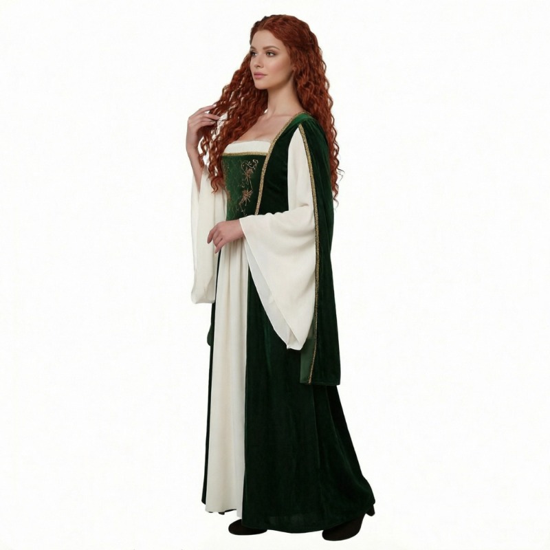 Nieuw middeleeuws cosplaykostu - Medieval Renaissance Dress Women recensie en prijs