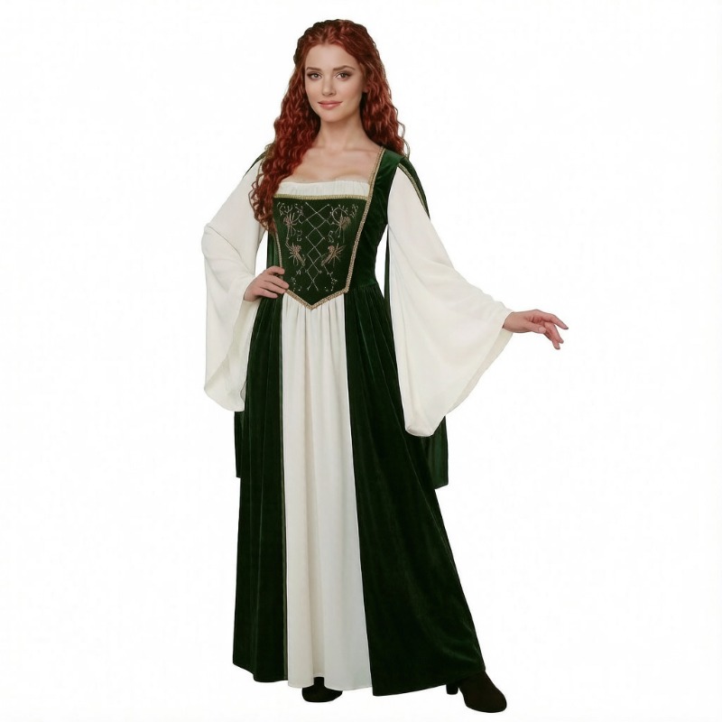 Nieuw middeleeuws cosplaykostu - Medieval Renaissance Dress Women recensie en prijs