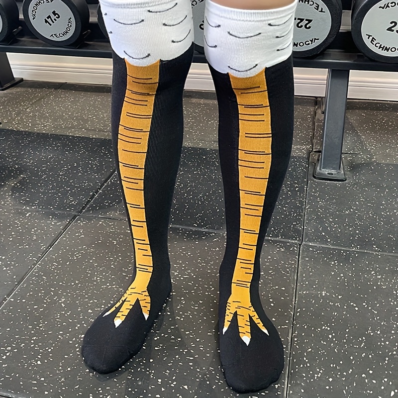 1/2 paar vrouwen kniekousen tr - Funny Chicken Leg Socks recensie en prijs