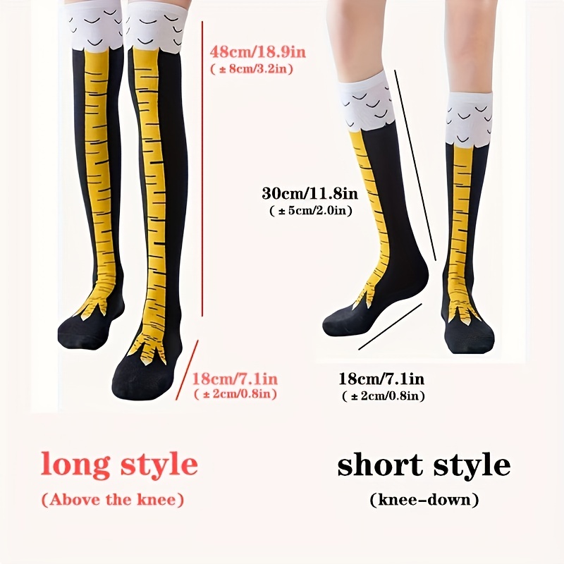1/2 paar vrouwen kniekousen tr - Funny Chicken Leg Socks recensie en prijs