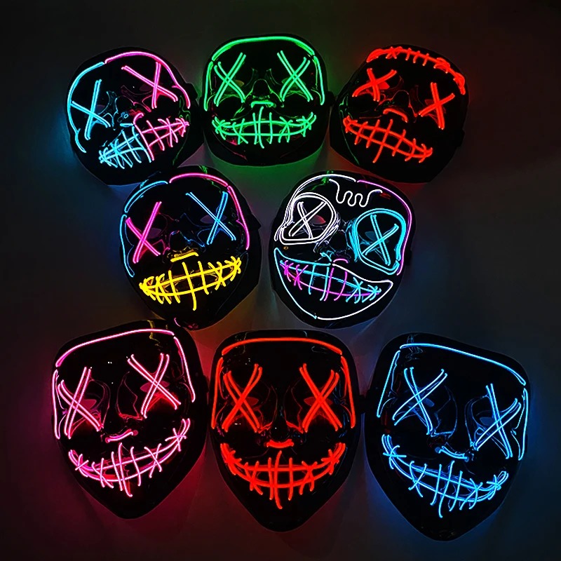Draadloos Neon LED Purge Mask  - Led Purge Mask Halloween recensie en prijs