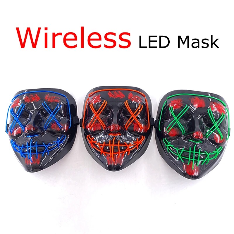 Draadloos Neon LED Purge Mask  - Led Purge Mask Halloween recensie en prijs