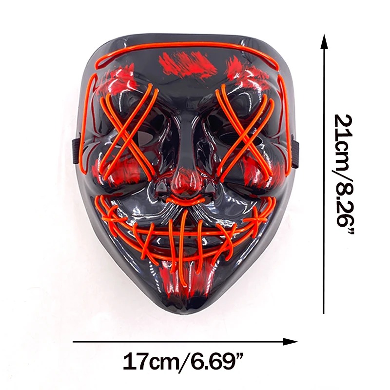 Draadloos Neon LED Purge Mask  - Led Purge Mask Halloween recensie en prijs