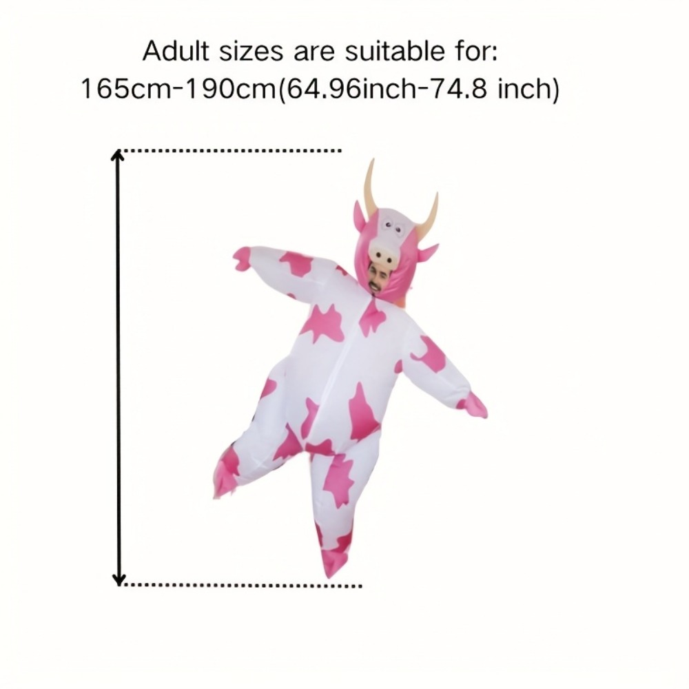 Grappig opblaasbaar roze koeie - Costumes recensie en prijs