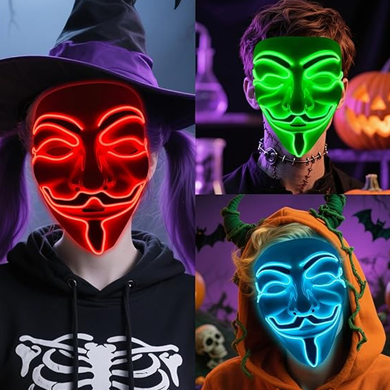 Vendetta LED-masker Filmthema  - Led Purge Mask Halloween recensie en prijs