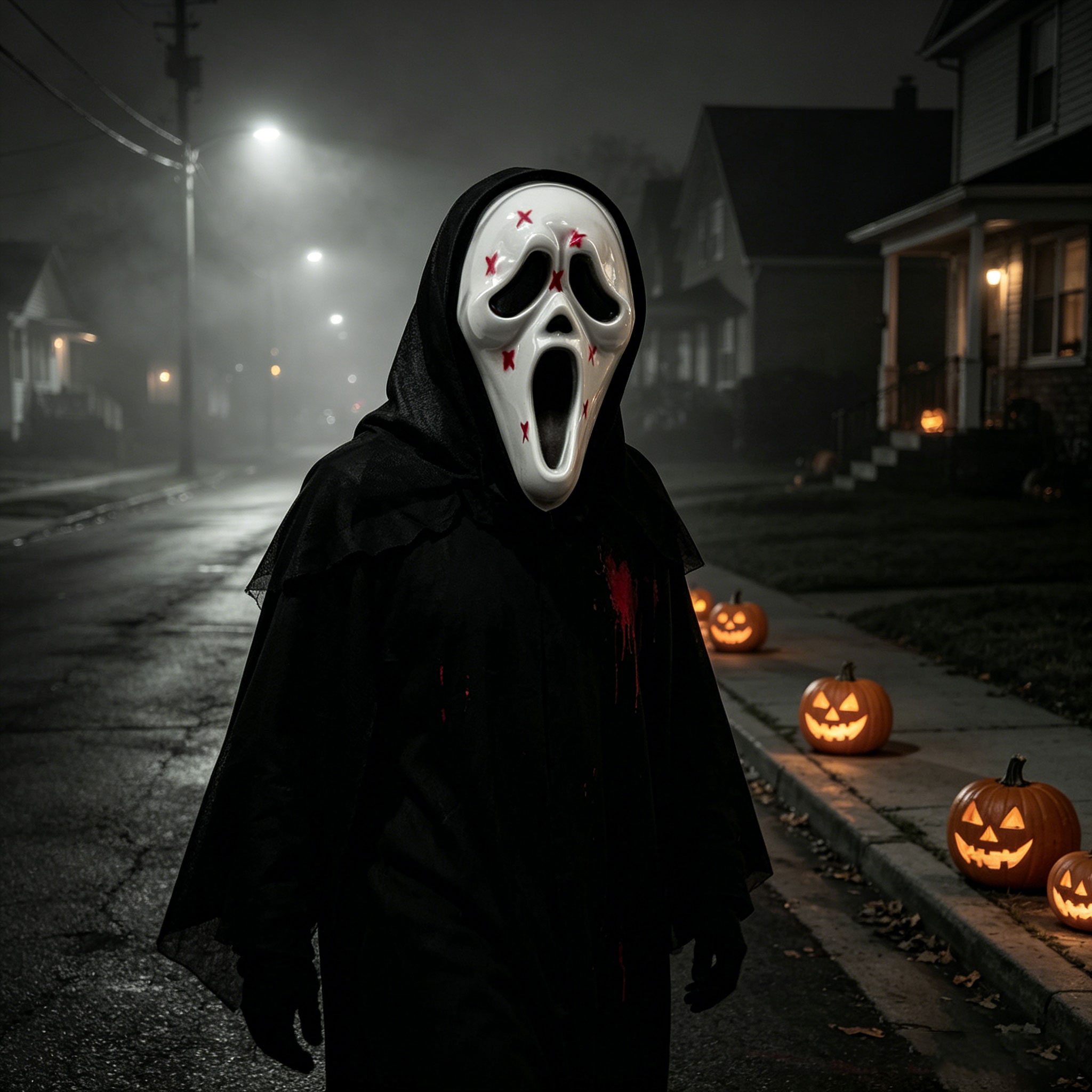 Ghost Horror Masker met zwarte - Led Purge Mask Halloween recensie en prijs