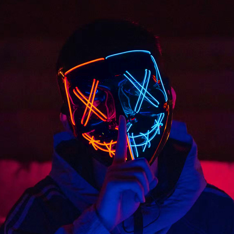 Draadloze Neon Lichtgevende Pu - Led Purge Mask Halloween recensie en prijs