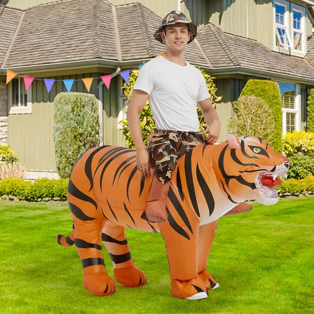 Opblaasbaar tijgerkostuum voor - Costumes recensie en prijs