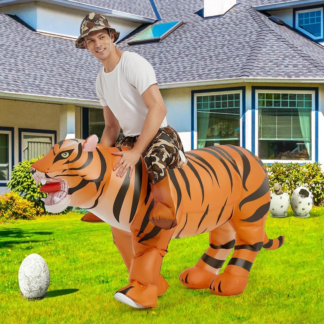 Opblaasbaar tijgerkostuum voor - Costumes recensie en prijs