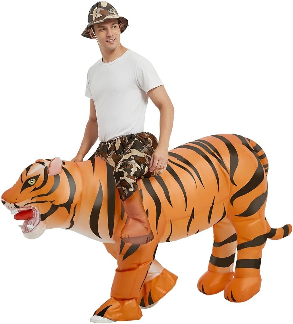 Opblaasbaar tijgerkostuum voor - Costumes recensie en prijs