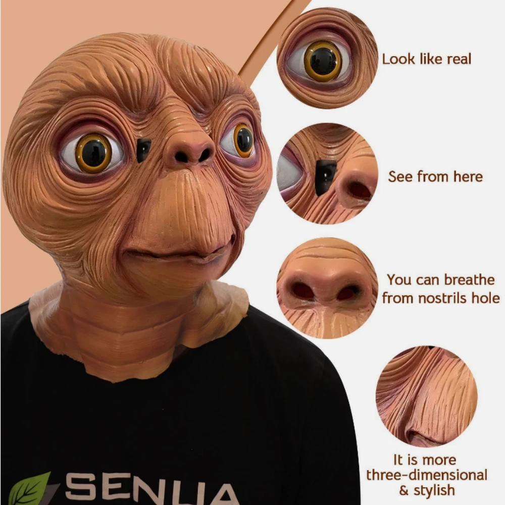 Het buitenaardse cosplay, grie - Latex Alien Mask Realistic recensie en prijs