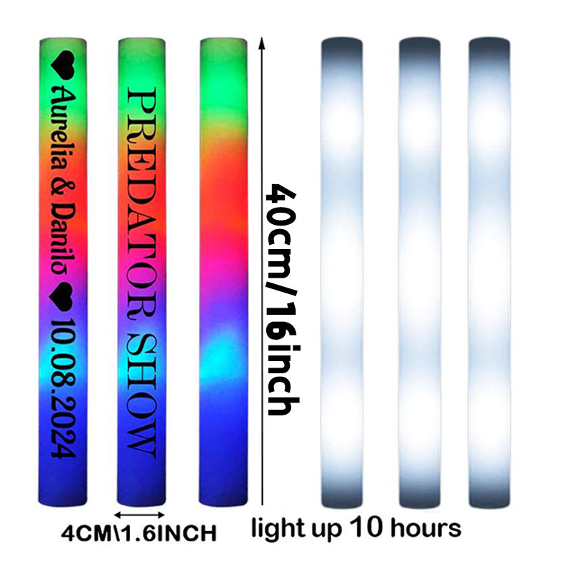 30 LED lichtgevende schuimstic - Flashing Led Foam Sticks Party recensie en prijs