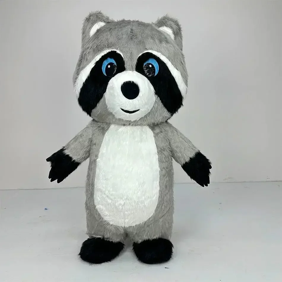 Grijs pluche opblaasbaar wasbe - Costumes recensie en prijs