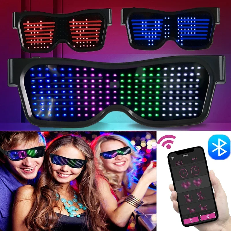 Meertalige LED-bril Bluetooth  - Glow In The Dark Party Glasses recensie en prijs
